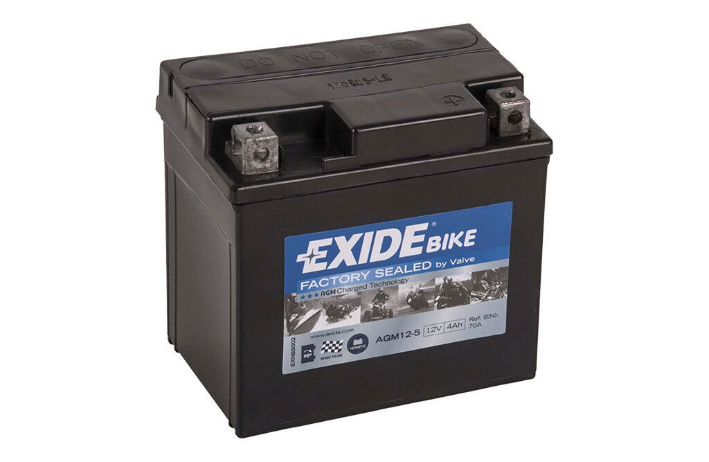 Exide AGM Ready AGM12-5, 4Ah, 12V, Quadbatterie