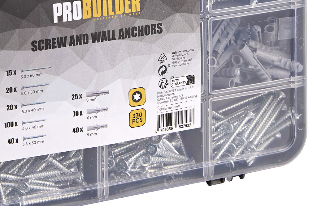 ProBuilder Spanplattenschrauben-Sortiment 330 Stück