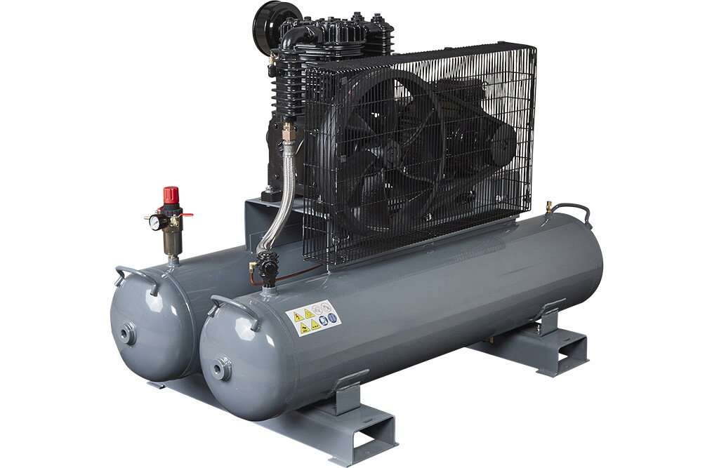 Industriekompressor 5 PS Doppeltank 10 bar 180 liter