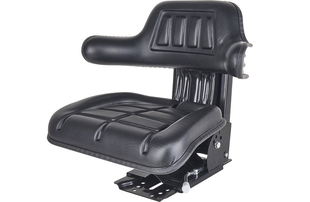 Traktorsitz aus schwarzem Kunstleder, verstellbar