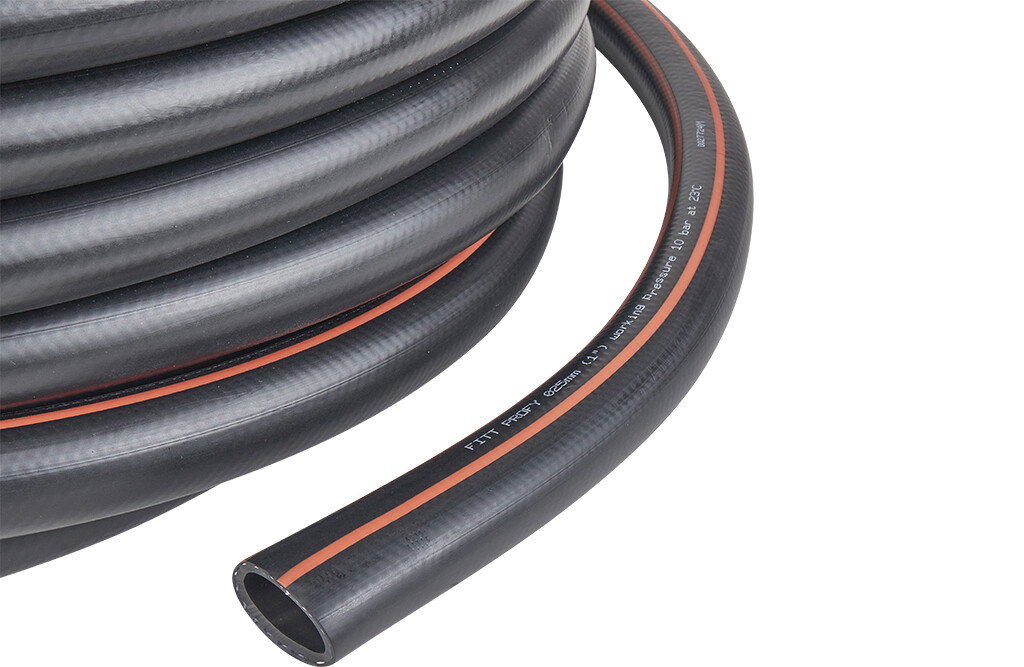 50m Wasserschlauch 1" in schwarz, 30 bar