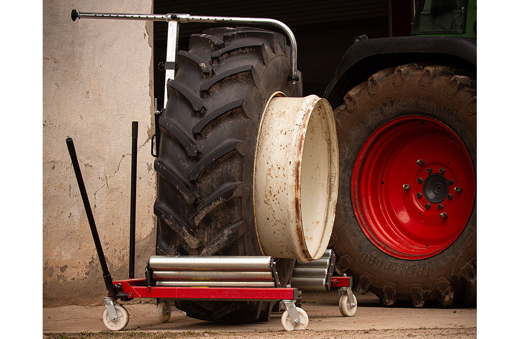 Radmontagewagen 1,2t, Radmontagegerät für Traktor-Räder bis 120 cm Breite