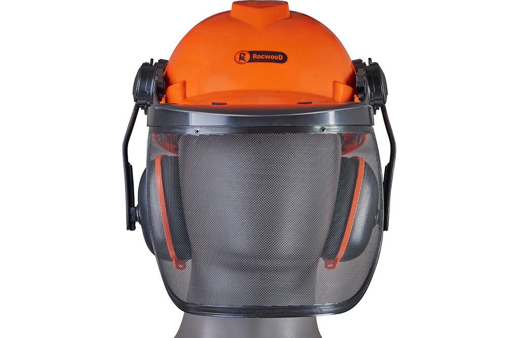 Forsthelm mit Netzvisier und Gehörschutz