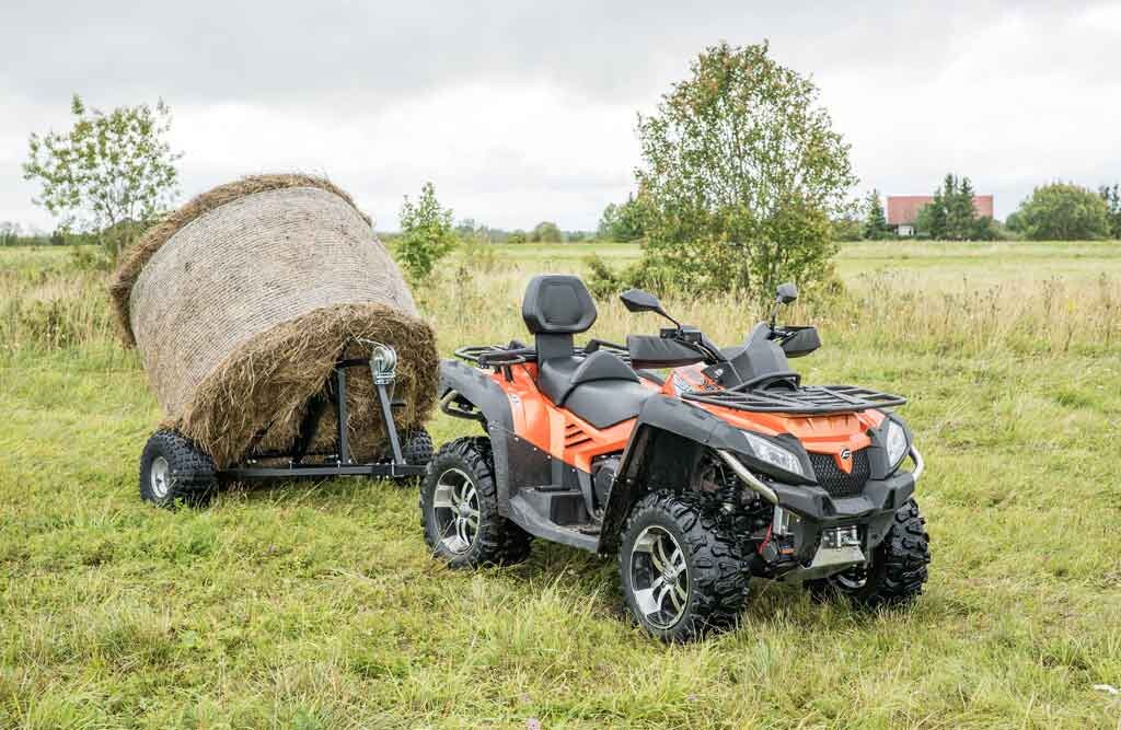 Ballenanhänger für Quad ATV, Heuballenanhänger 600 kg