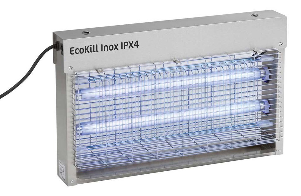 KERBL Fliegenvernichter EcoKill Inox IPX4, 2x15W 230V
