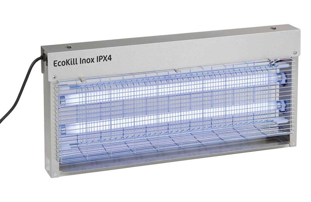 KERBL elektrischer Fliegenvernichter EcoKill Inox IPX4, 2x20W 230V