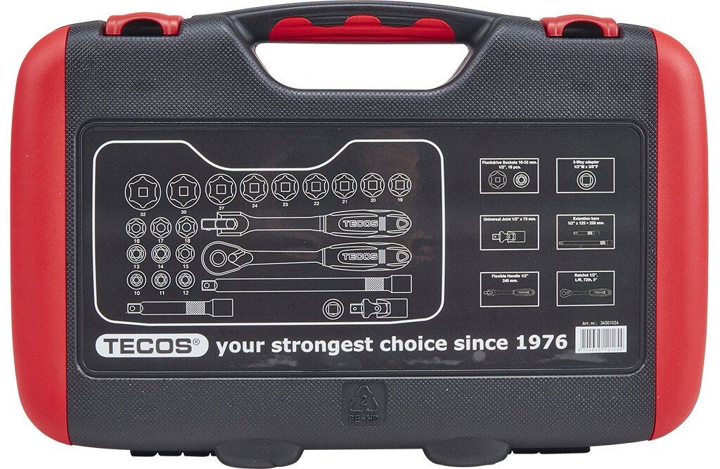 Tecos Steckschlüsselsatz, 1/2"