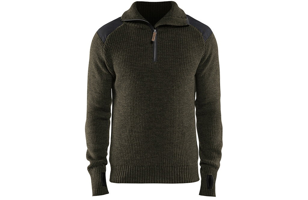 Blåkläder Wollpullover, olivgrün und grau