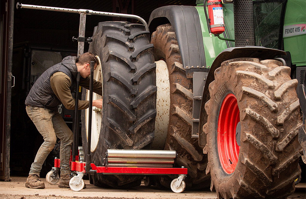Radmontagewagen 1,2t, Radmontagegerät für Traktor-Räder bis 120 cm Breite