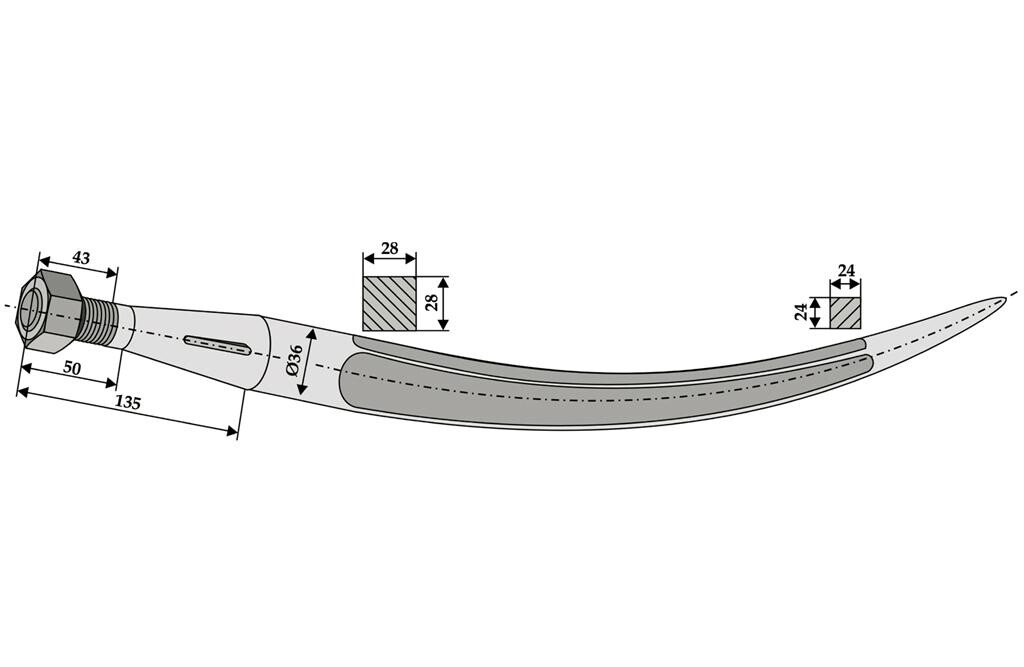 Spitzer Zinken, 20 x 680 mm