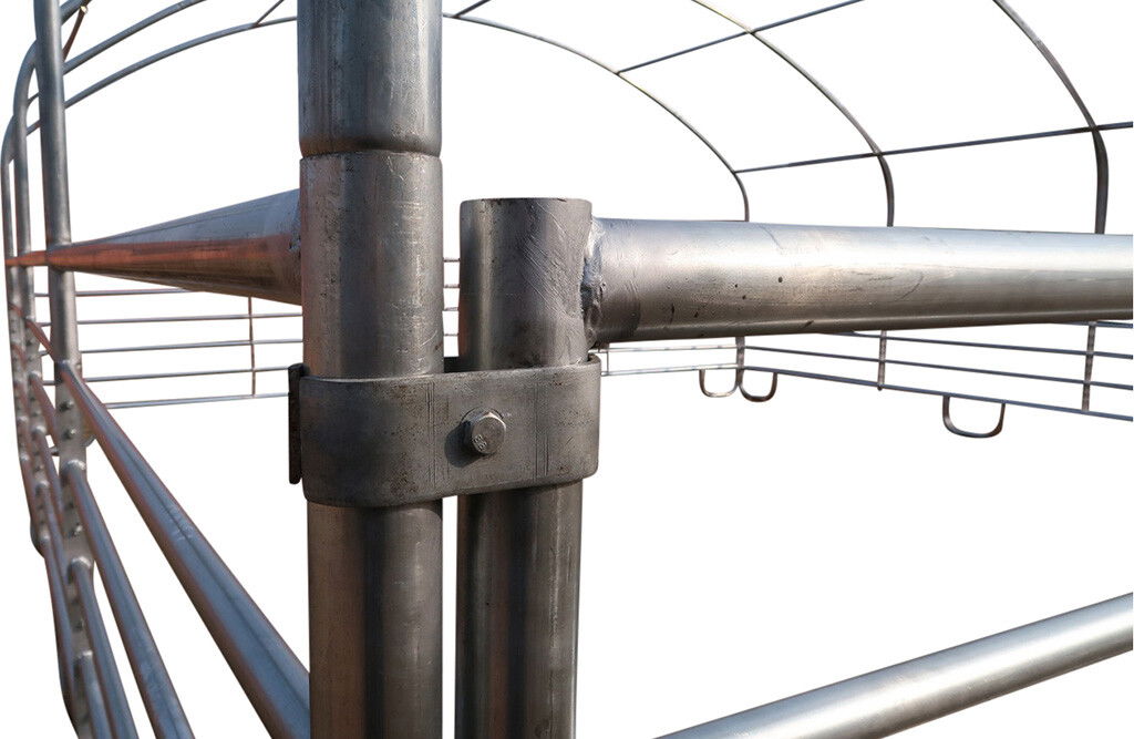 Weidezelt 8x8x4m, Weideunterstand mit PVC-Plane, geschlossene Front