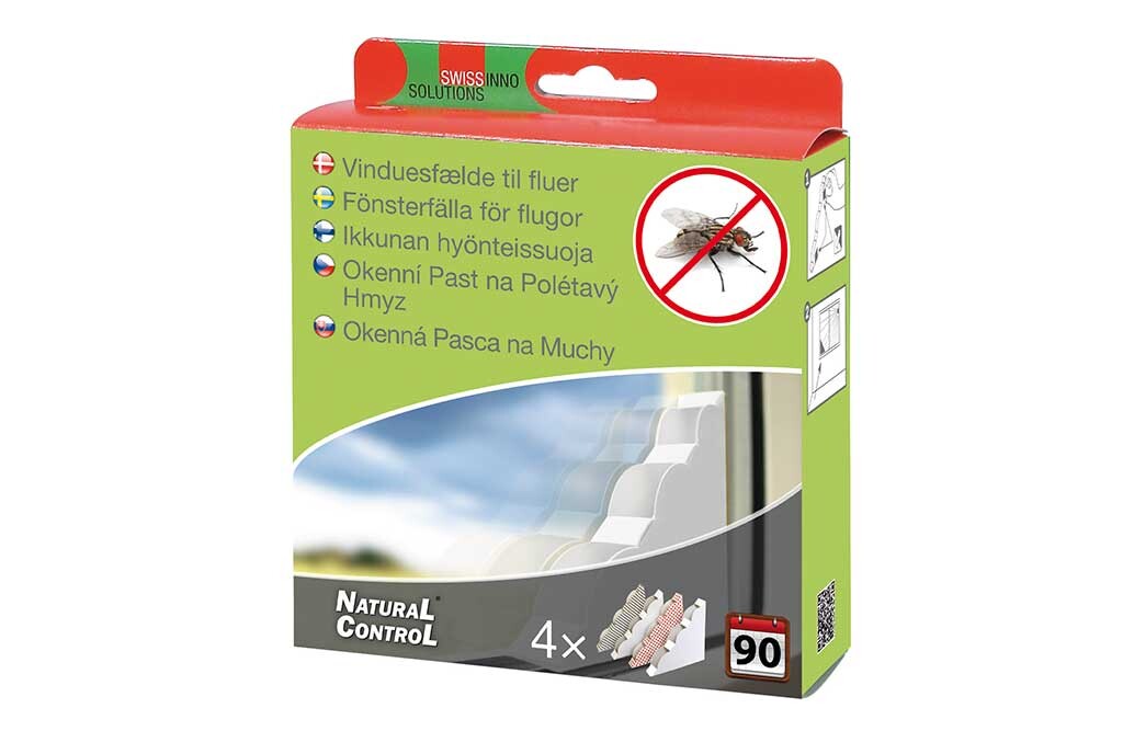 4x Swissinno Natural Control Fensterfalle für Fliegen