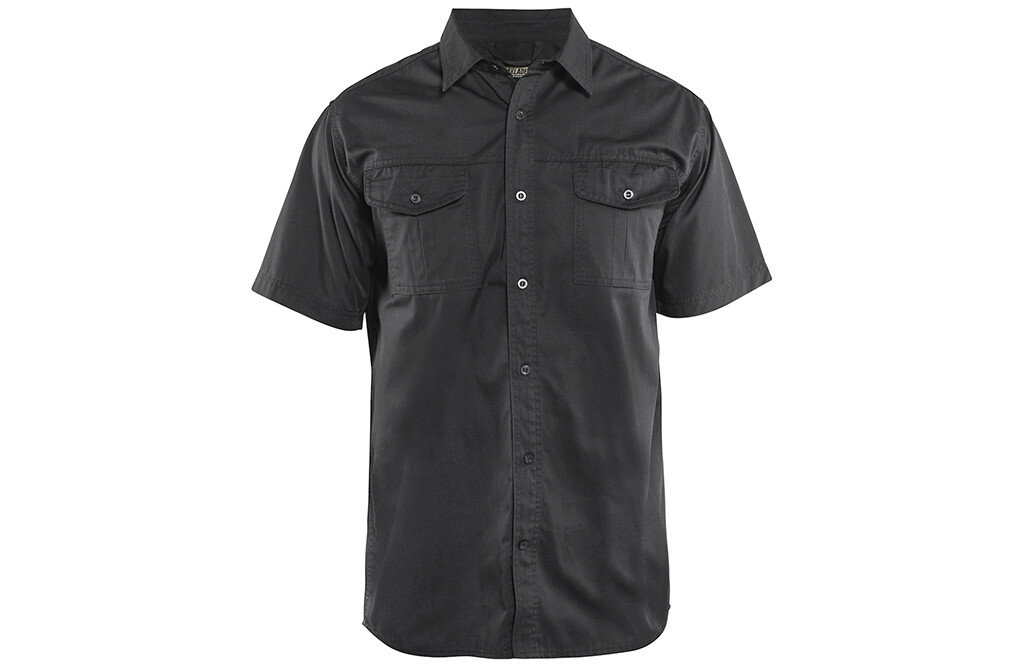 Blåkläder Twill-Hemd, schwarz