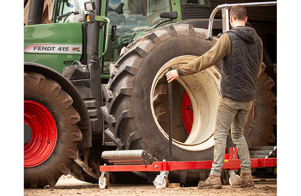 Radmontagewagen 1,2t, Radmontagegerät für Traktor-Räder bis 120 cm Breite