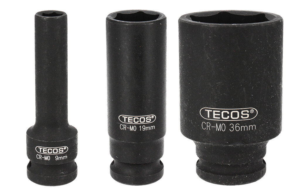 Tecos Lange Schlagschrauber Nuss Sechskant 1/2"