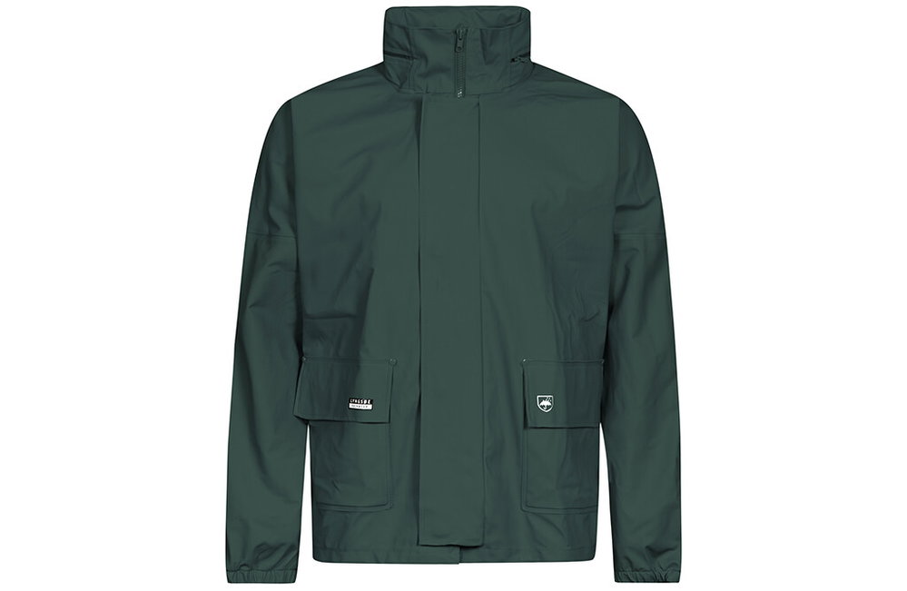 Regenjacke, PU/PVC, grün