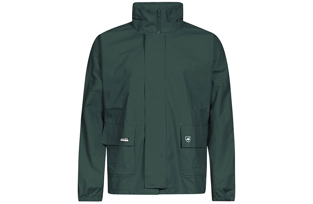 Regenjacke, PU/PVC, grün