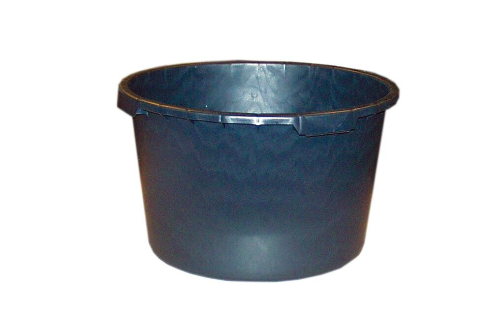 Maurerkübel schwarz, Mörtelkübel rund, Größe wählbar