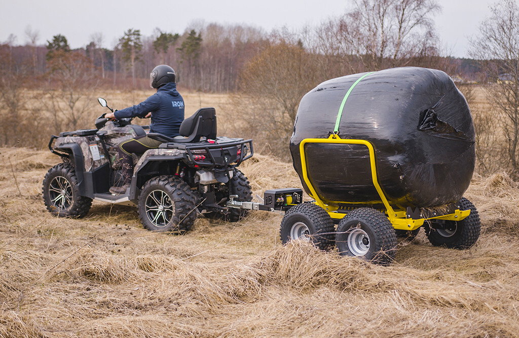 Ballenanhänger mit elektrischer Winde, 1000kg