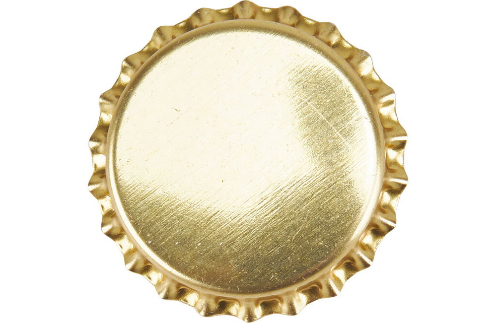 12x Kronkorken Ø 29mm, gold