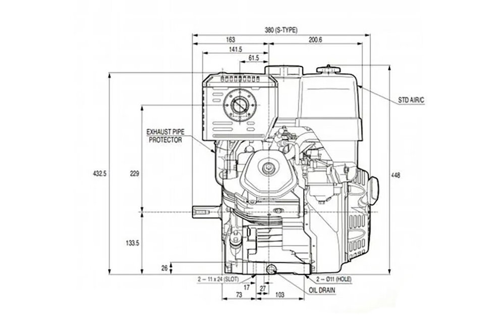 Benzinmotor G420F-1 15PS 420cm³ | Loncin 