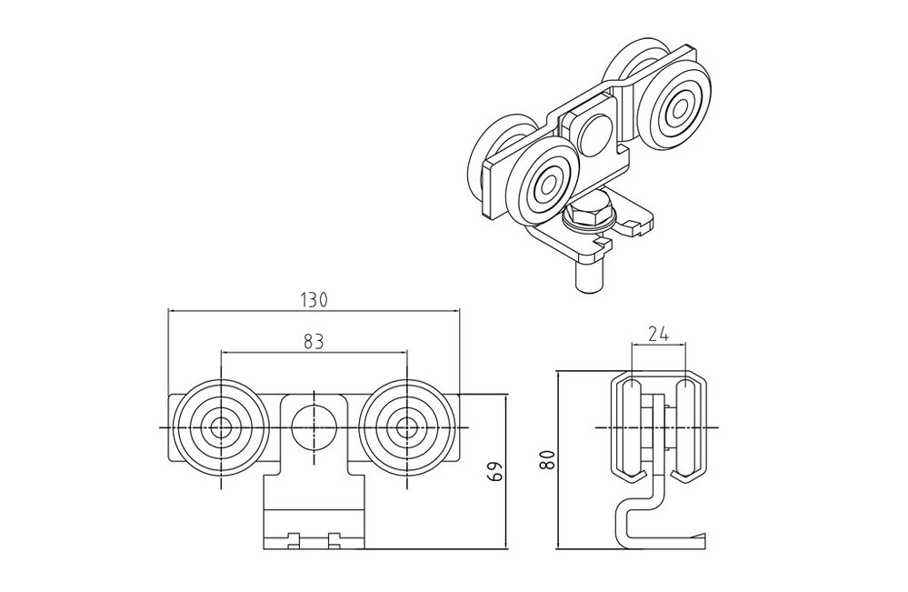 BT1 Torrolle, doppelt (mit Haken)