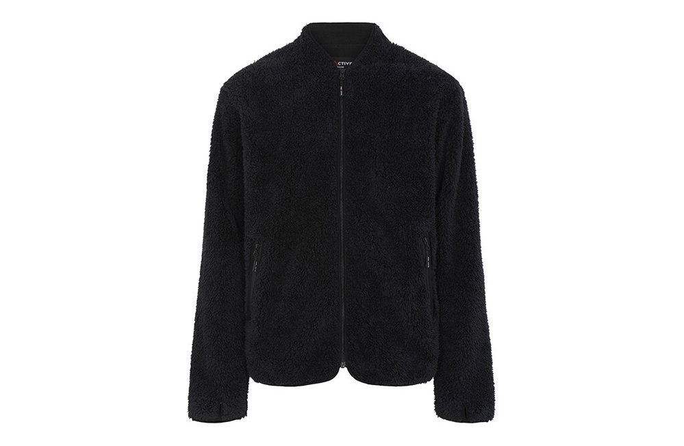 Fleecejacke, schwarz