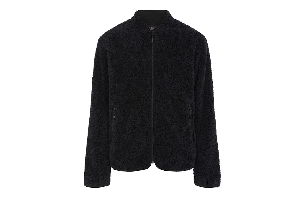 Fleecejacke, schwarz