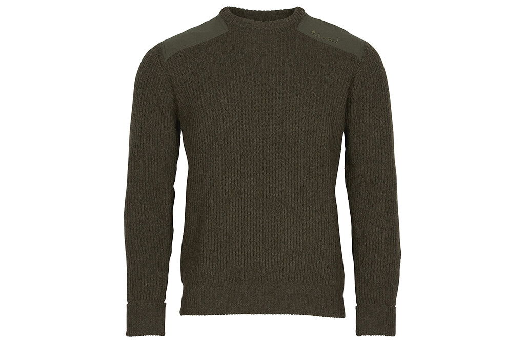 Pinewood Herren Wollpullover, moosgrün, Lappland Rough