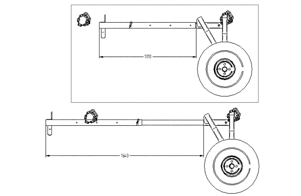 Baumstamm-Transportanhänger für Quad & ATV