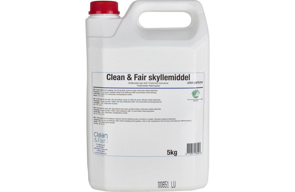 Clean&Fair parfümfreier Weichspüler, 5 Liter