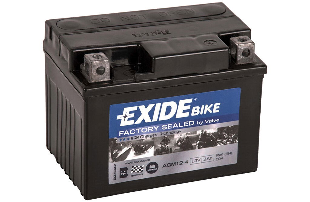 Exide AGM Ready AGM12-4, 3Ah, 12V, Quadbatterie