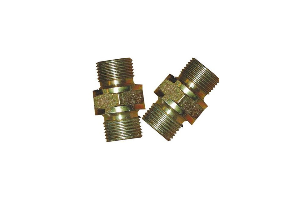 Doppelnippel, Hochdruck, weiß Chrom