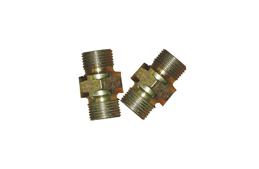 Doppelnippel, Hochdruck, weiß Chrom