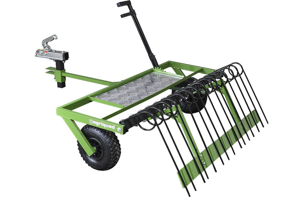 Hofrechen mit Planierschild für ATV & Rasentraktor 106 cm | Agriquad