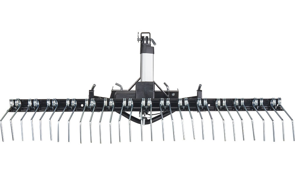 Trolla System Hofrechen 120 cm mit 12V-Elektrohub für Rasentraktor & Quad
