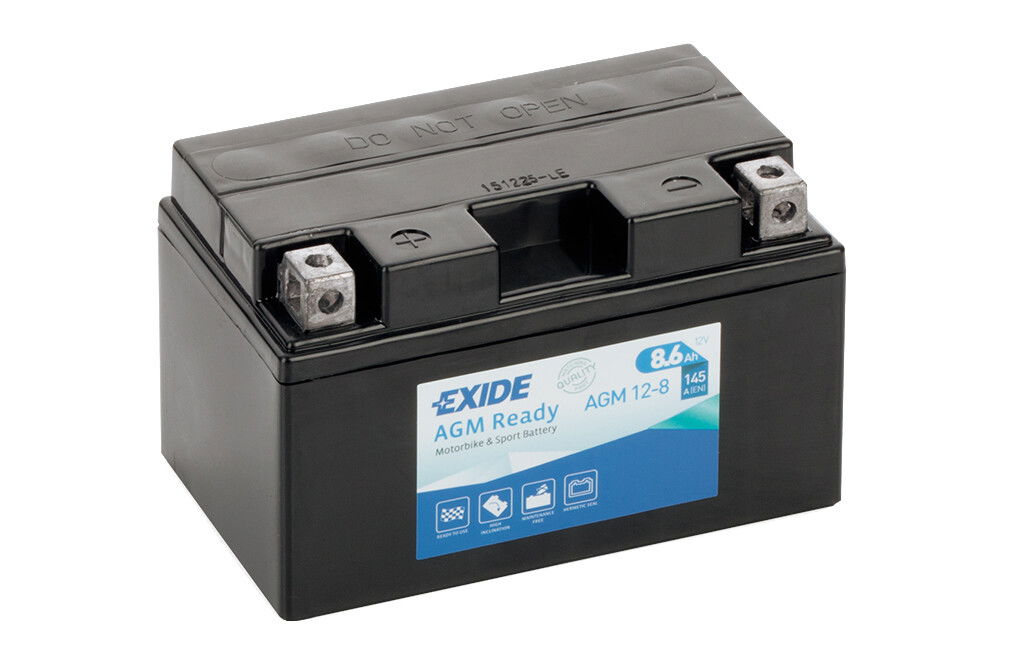 Exide AGM Ready AGM12-8, 8,6Ah, 12V, Quadbatterie