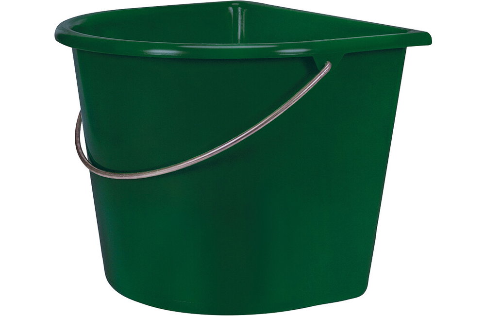 Eimer 15 Liter grün, flache Rückseite