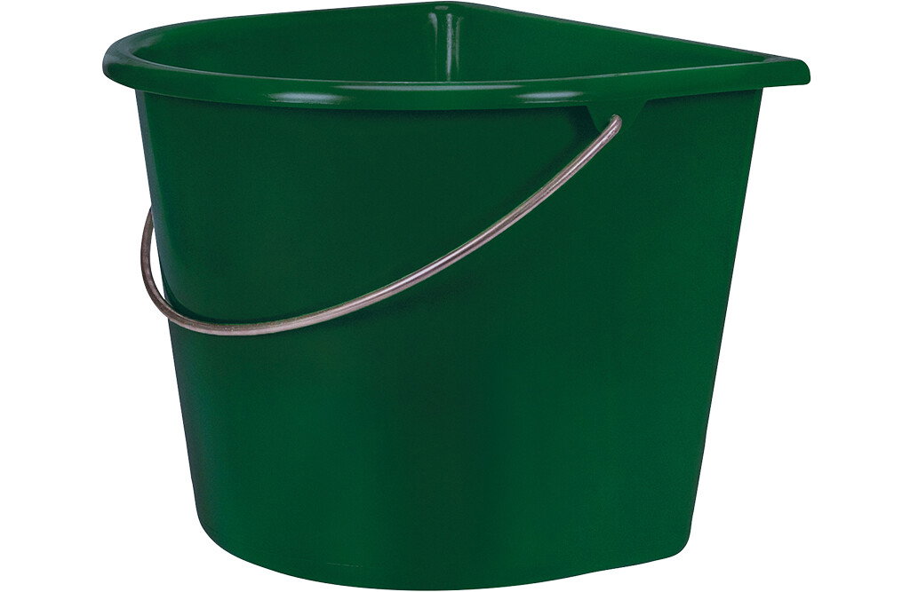 Eimer 15 Liter grün, flache Rückseite