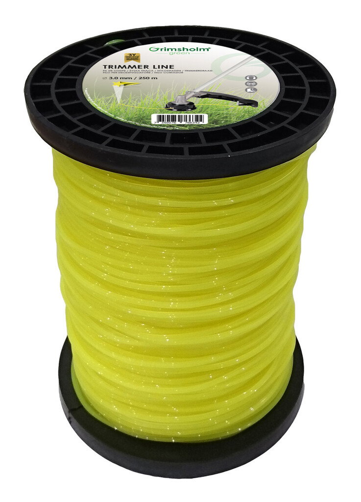 Trimmerkabel, Stern, gelb, 3,0 mm, 250 m