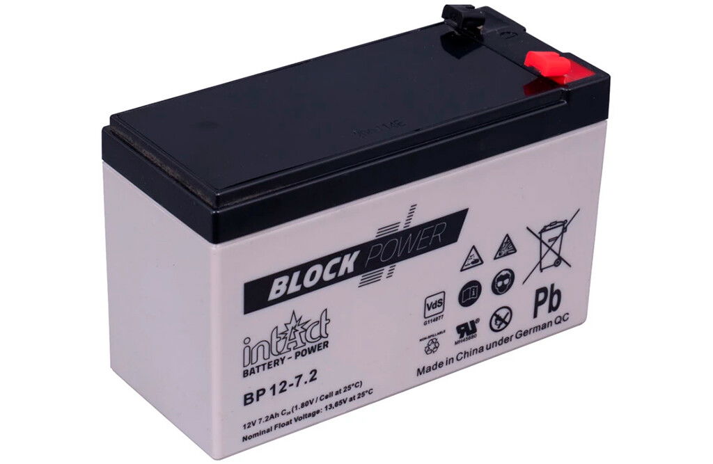 AGM-Blockbatterie 12V 7,2 Ah