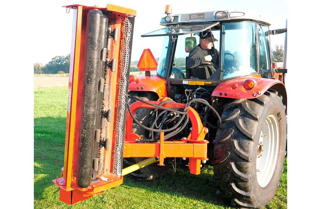 Böschungsmulcher mit Ausleger, 180cm, inkl. Zapfwelle, 16x Hammerschlegel