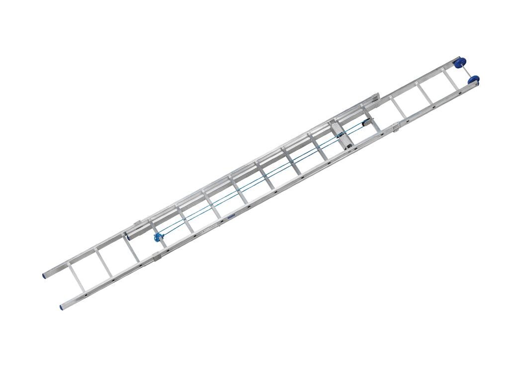 Anlegeleiter 2x22 Ausziehleiter aus Alu 11,4 Meter