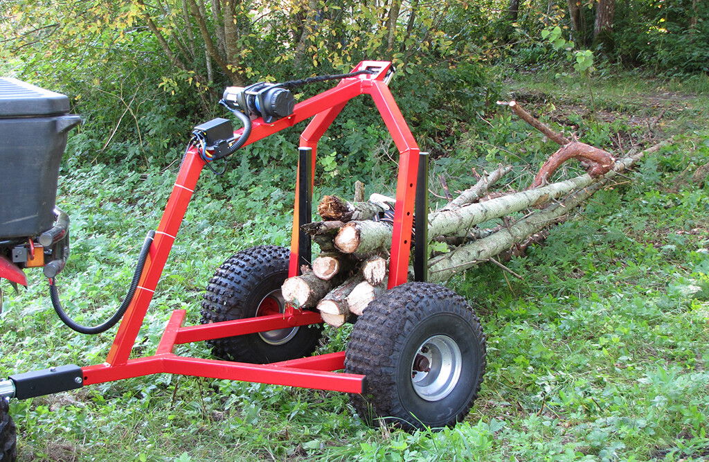 Baumstamm-Transportanhänger, für Rasentraktor & Quad, 500kg