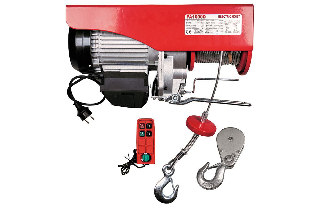 El. Seilwinde, 500 / 999 kg - Funkfernbedienung