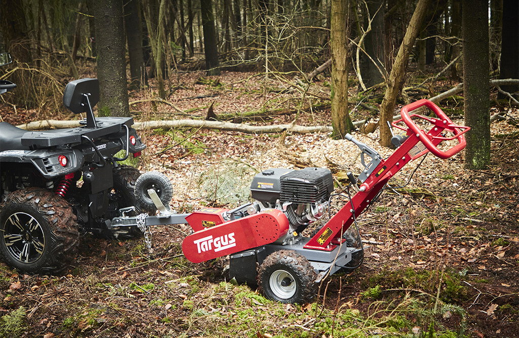Stubbenfräse 15 PS, Baumstumpffräse Benzinmotor mit Drehkranz | Targus