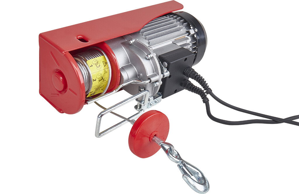 CROSSFER PA600A-18M Elektrische Seilwinde – 300/600 Kg, 18 M Stahlseil, 1200 W, 230 V, Mit Not-Stopp