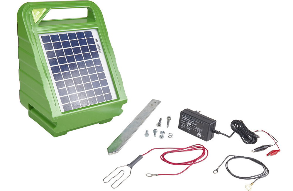 Kerbl Titan Weidezaungerät mit Solarpanel S400, 12V