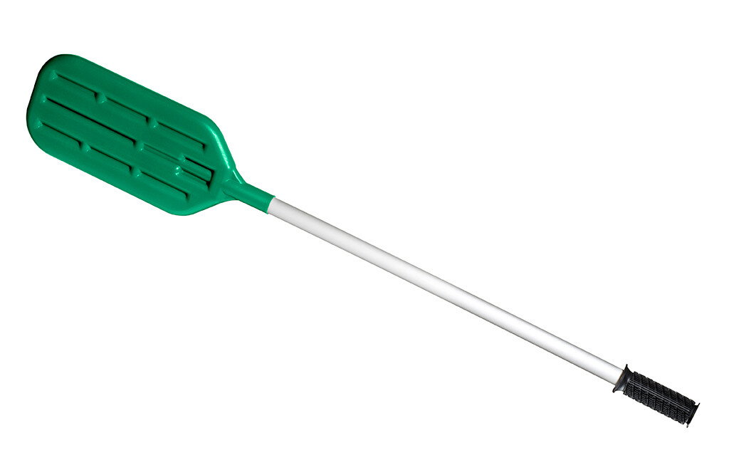 Treibpaddel mit Rassel grün, 107cm Stiel