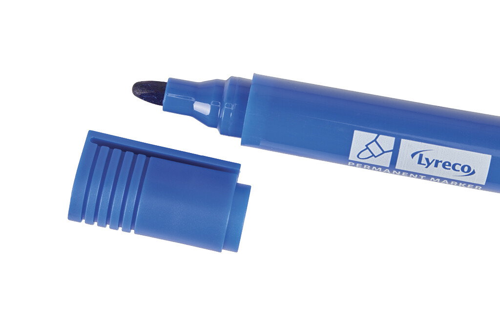 Textmarker mit rundem Spitz. Rot